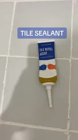 Naninilaw, bungi, may crack, o hindi pantay ang gap ng tiles sa banyo o sa bahay mo? Checkout mo na tong sealant o Tile Refill Agent! Waterproof at siguradong magmumukhang bago ang tiles mo! #fyp #homeimprovement #essentials #bathroom #repair 