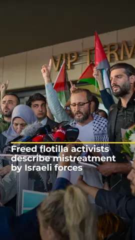 Activists from the Global Sumud Flotilla who hoped to reach Gaza have been deported after being intercepted and detained in Israel. They say Israeli forces denied them food, water and medicine, and describe Greta Thunberg as being especially mistreated. #news