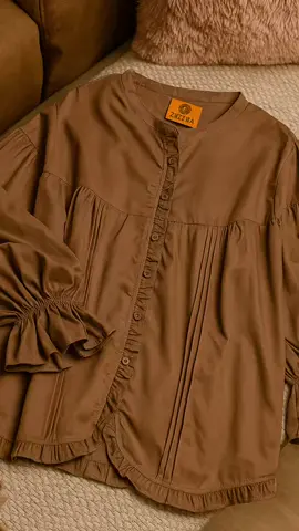 Power Shop KF-CALAYA KEMEJA WANITA
 REMPEL TALI POLO LINEN - ATASAN LENGAN PANJANG VARIASI TALI #blouse #bajuwanita #kemeja #fyp #xybca 