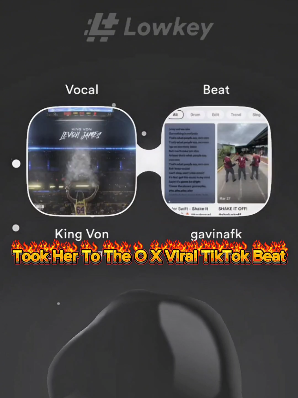 download lowkeyremix.com now to make the best mushaps ♥️🎧  #kingvon #viralbeat #tookhertotheo #remix #tipografia 