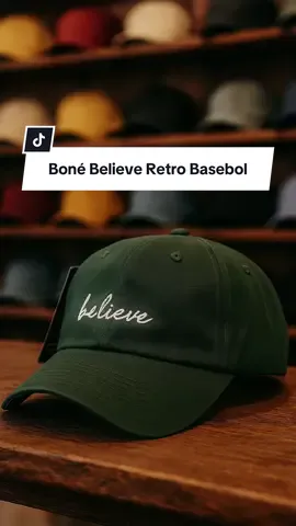 Boné Believe Retro Basebol.  #bone #tiktokshop #modamasculina #baseball #acessorios 