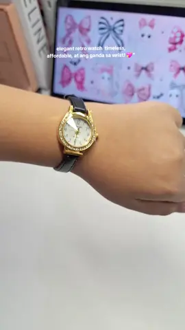 Elegance doesn’t have to be expensive  This retro diamond-studded leather watch adds instant class to your OOTD  perfect for daily wear or date nights! 💅💎 #Affordablewatch #WomenFashionWatch #LeatherWatchPH #classywatch 
