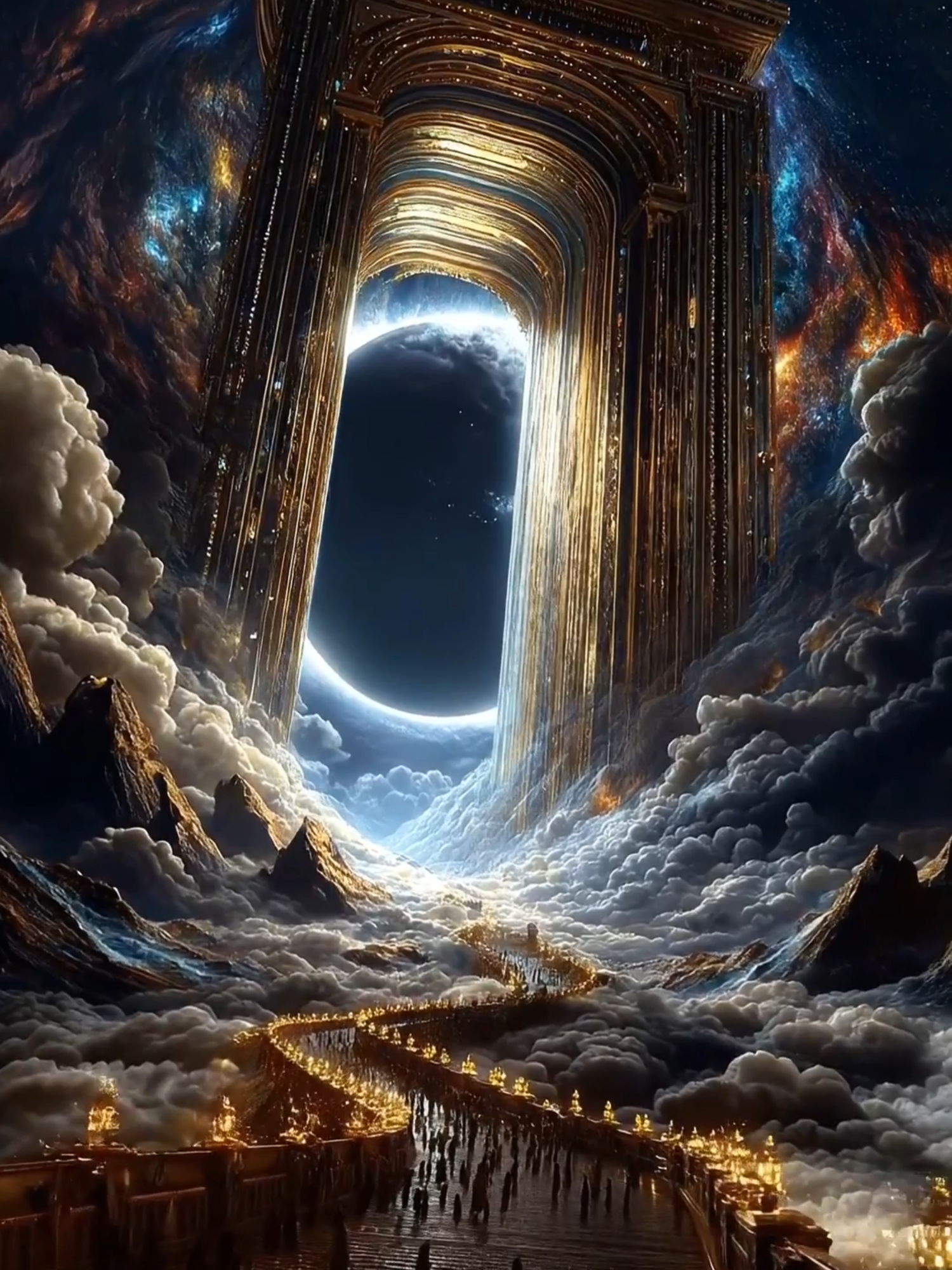 The Gates to Another Galaxy 🌌✨ #landscape#aiart#dream#fantasy #city