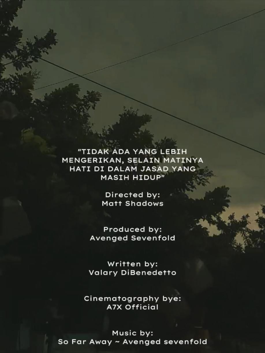 mati rasa benar adanya 🍂 Avenged Sevenfold So Far Away 🦇 #avengedsevenfold #sofaraway #a7x #a7x_family #fyp 