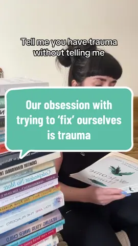 How big is your tower of self help books? #childhood #trauma #selfhelp #broken