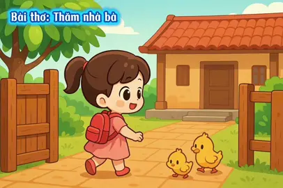 Bài thơ: Thăm nhà bà Có video hd cách làm nhé các cô #giaovien #giaovienmamnon #xuhuong #AI #gvmn_làem 