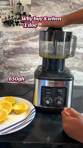 ✨ One blender, EIGHT appliances. Smoothie ✔️ Juice ✔️ Chop ✔️ Grind ✔️ Blend ✔️ All in one. Why buy 8 when 1 does it all? 💡 #OneBlenderChallenge #KitchenHacks#Bardefublender#mealprepmadeeasy #topnotchessentialsgh