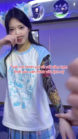 Tuổi trẻ vui vẻ với xăm tạm thời #hinhxamdanfulltay #hinhxamnhatco 