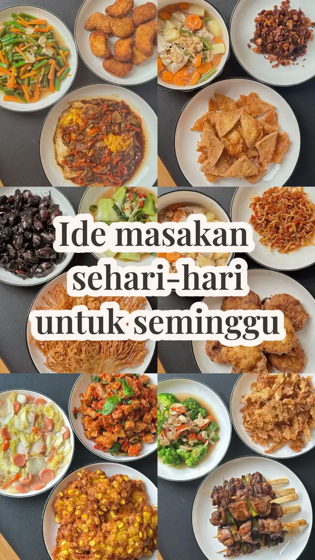 Ide menu harian buat yang bingung besok mau masak apa🫶🏻 #idemasakan #idemasak #menusimple #menusimple #menuharian 