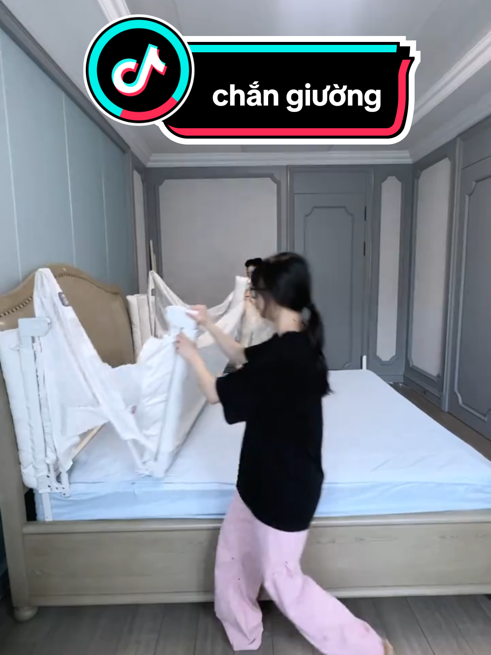 Thanh chắn giường cho bé#domevabe #nuoicon #mevabe #yeucon #xuhuong 