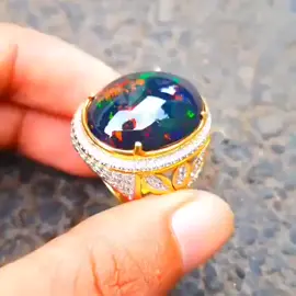 4,5 JT BLACK OVAL BANTEN RING PERAK WA 083874332244