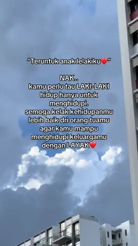 Jadilah LAKI-LAKI yg siap jadi garda terdepan untuk ank istrimu kelak NAK🥹🤍