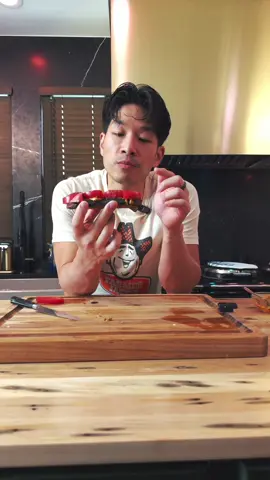 Chili crips Tomato toast with balsamic reduction 
