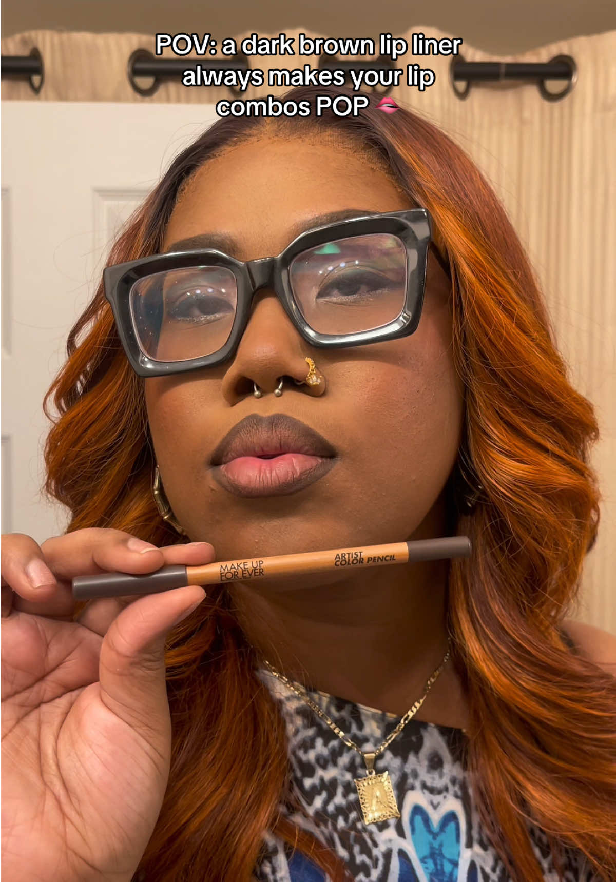 A dark brown lip liner hates to see me coming 😮‍💨🤎🫦 @makeupforever @MakeUpForEverUSA #makeupforever #lipliner #lipcombo #pov #imsoul 