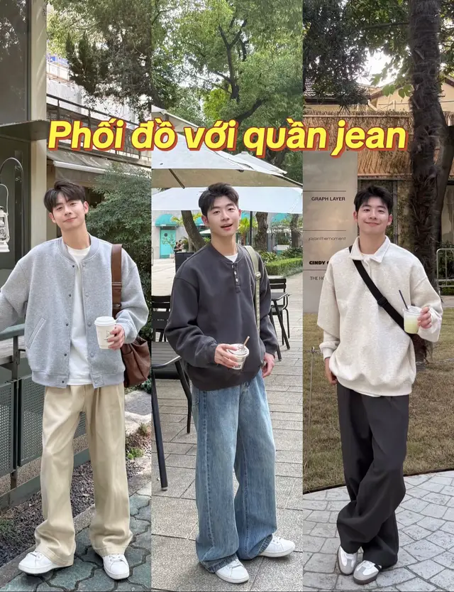 Vừa năng động vừa trẻ trung #outfitnam #phoidonam #goiyphoido #quanjean 