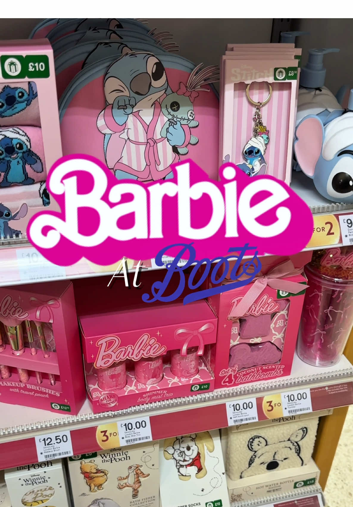 Barbie🎀 Merch at @Boots UK 🎀 #barbie #barbiemerch #boots #pink 