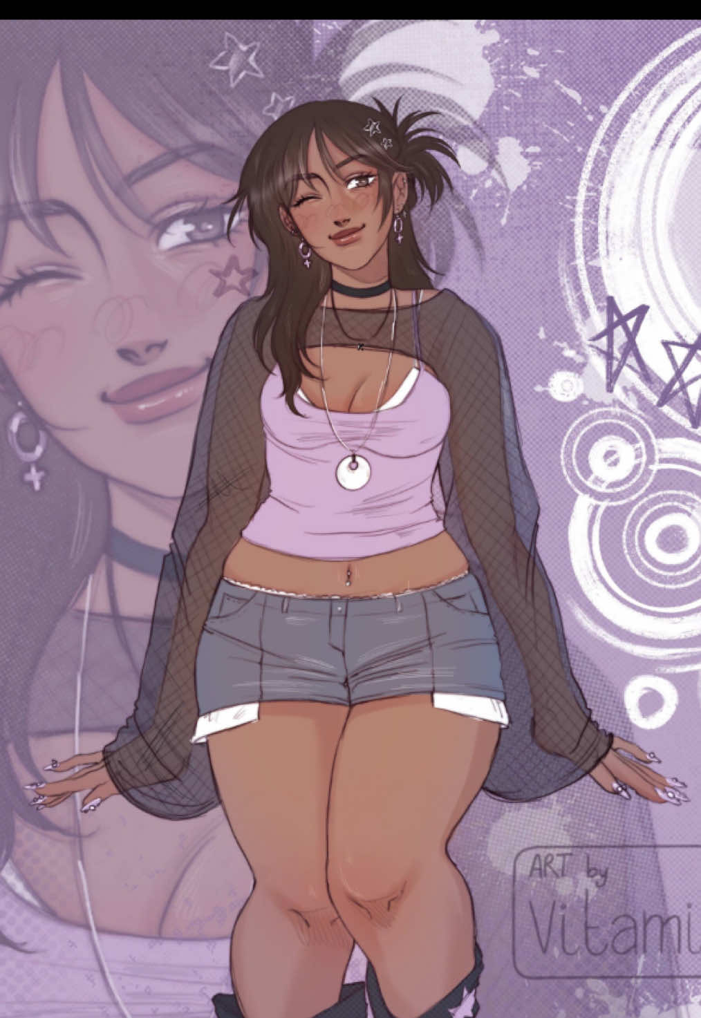 keira belongs to @adrenaline.exe !!! finally having some fun drawing again, missed working on our characters ❤️ also i tried to do a frutiger metro background thingy but its not very good LMAO #sketch #digitalart #artfyp #originalcharacter #ocs 