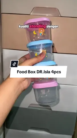 New Arrival !! Food Box Dr.Isla.Dapat 4pcs bekas makanan baby yang comel. Tahan panas & sejuk. Boleh letak di microwave tau. #FoodBox#FoodBoxDrIsla#BekasMakananBaby 