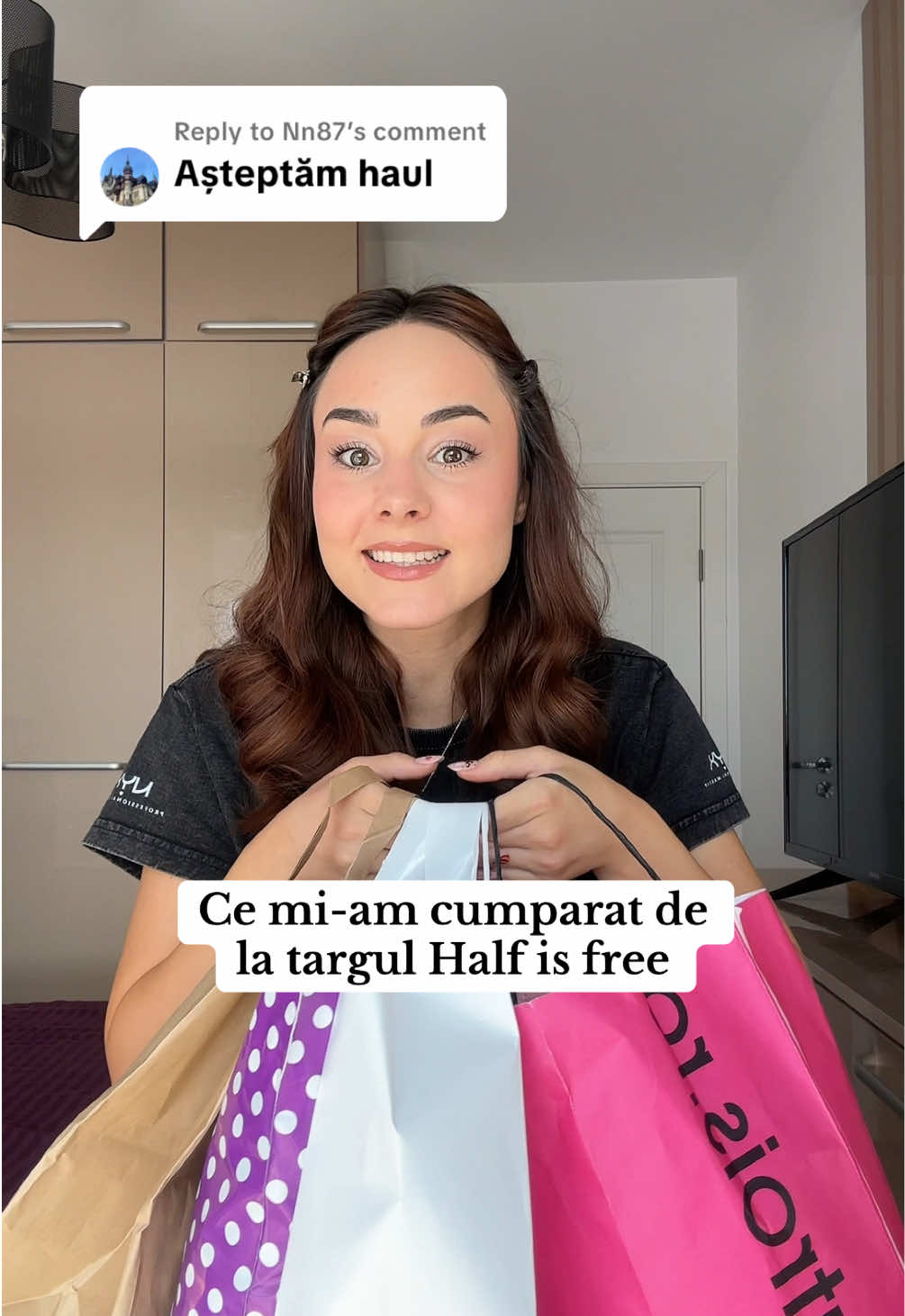 Replying to @Nn87 care este preferata voastra? 🙈 #haul #tryon #halfisfree #cumparaturi #shopping 