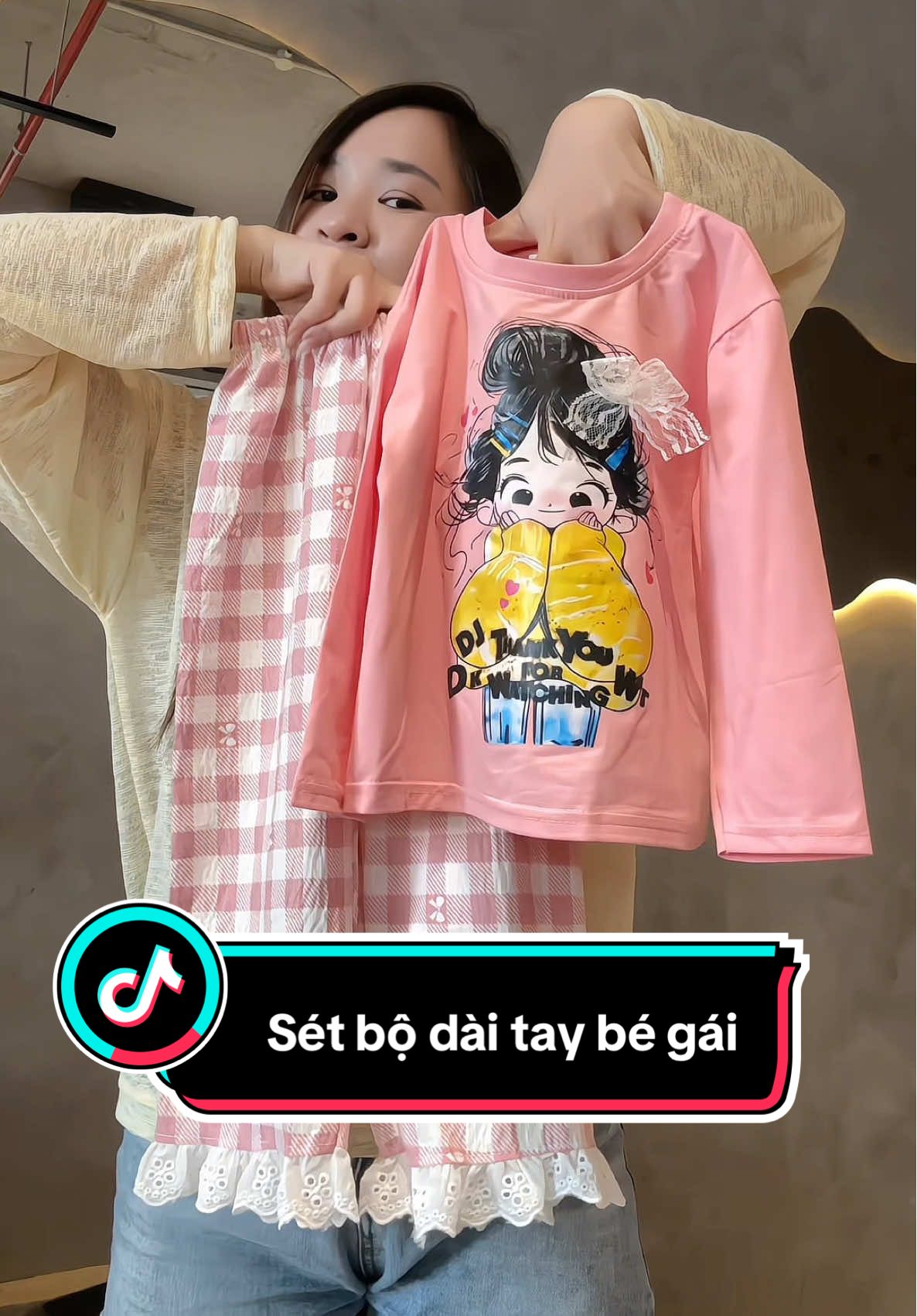 Sét bộ mặc nhà cho bé gái. Bộ pizama bé gái. #megaoreview123 #setbobegai #bobegai #bomacnhachobe 
