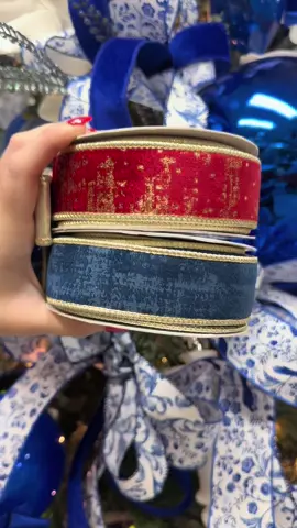 Shop our deluxe Christmas ribbon at tmigifts.com but don’t forget use code TMISHIP for free shipping when you spend $50 or more!  #christmas #fyp #christmasdecor #christmas2025 