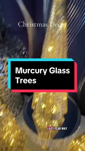set of 5 mercury glass trees with fairy lights battery operated light up christmas trees christmas decor #christmas #bff @QVC, Inc