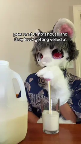 then u lowk start drinking the milk faster #furry #funny #relatable #furryfandom #furrytiktok 