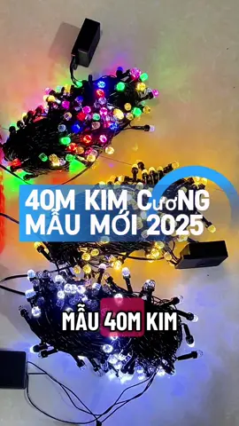 Đèn led 40m kim cương mẫu mới 2025 #dentrangtri #denled38 #goiytrangtrinhacua #40m 