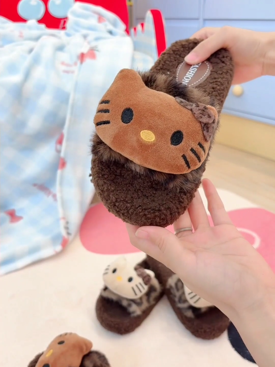 Dép Lông Nữ Mèo Hello kitty #deplong #depbong #depquaingang #depxinh #depnu #depnuthoitrang #giaydep 