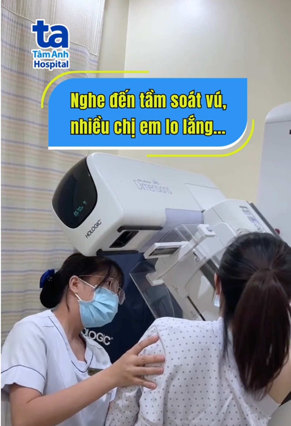 Nghe đến tầm soát vú, nhiều chi em thường hay lo lắng😌 #benhvientamanhhcm #suckhoe247 #tamsoatvu 