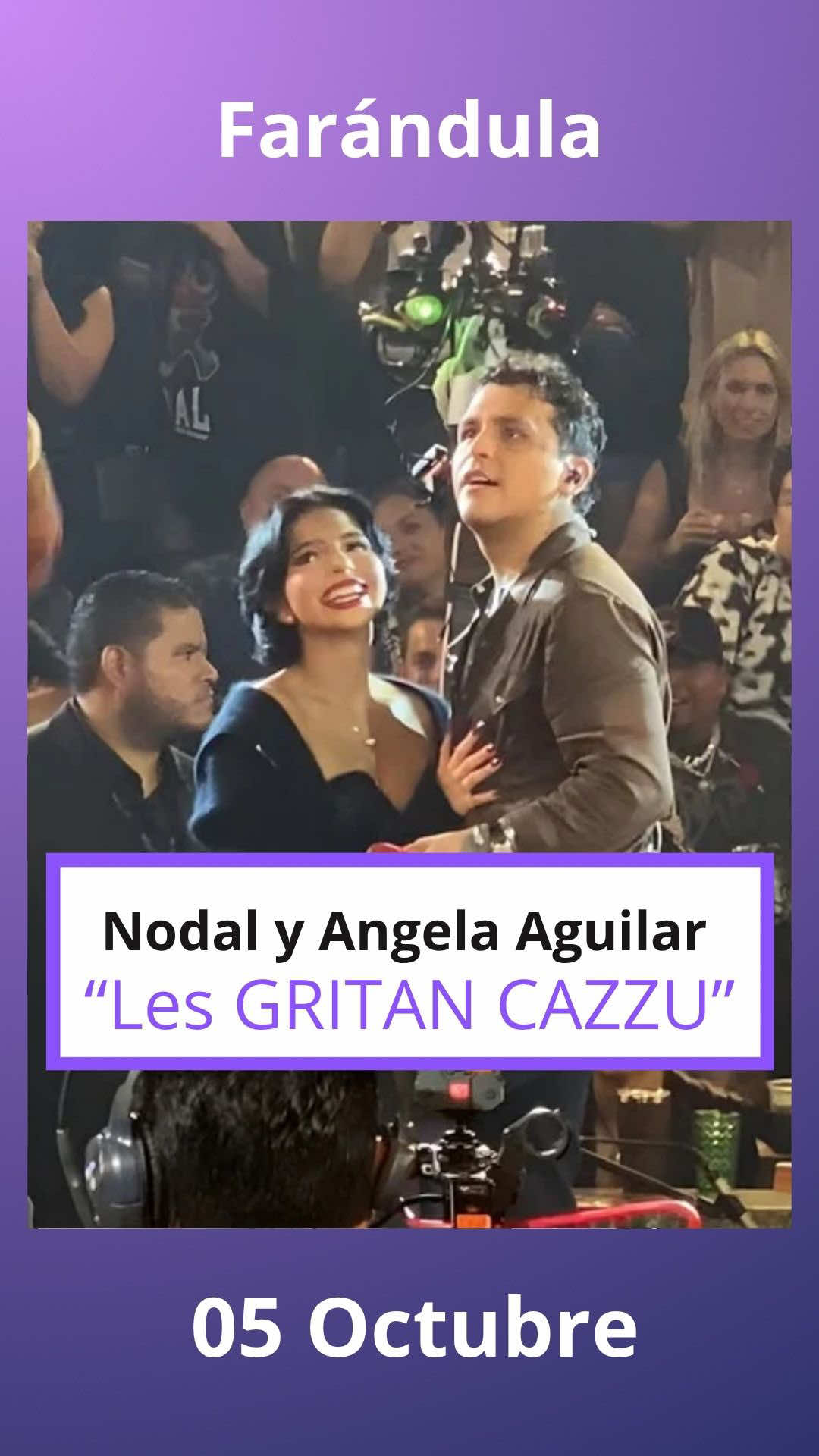 NODAL le dicen CAZZU #nodal #angelaaguilar 