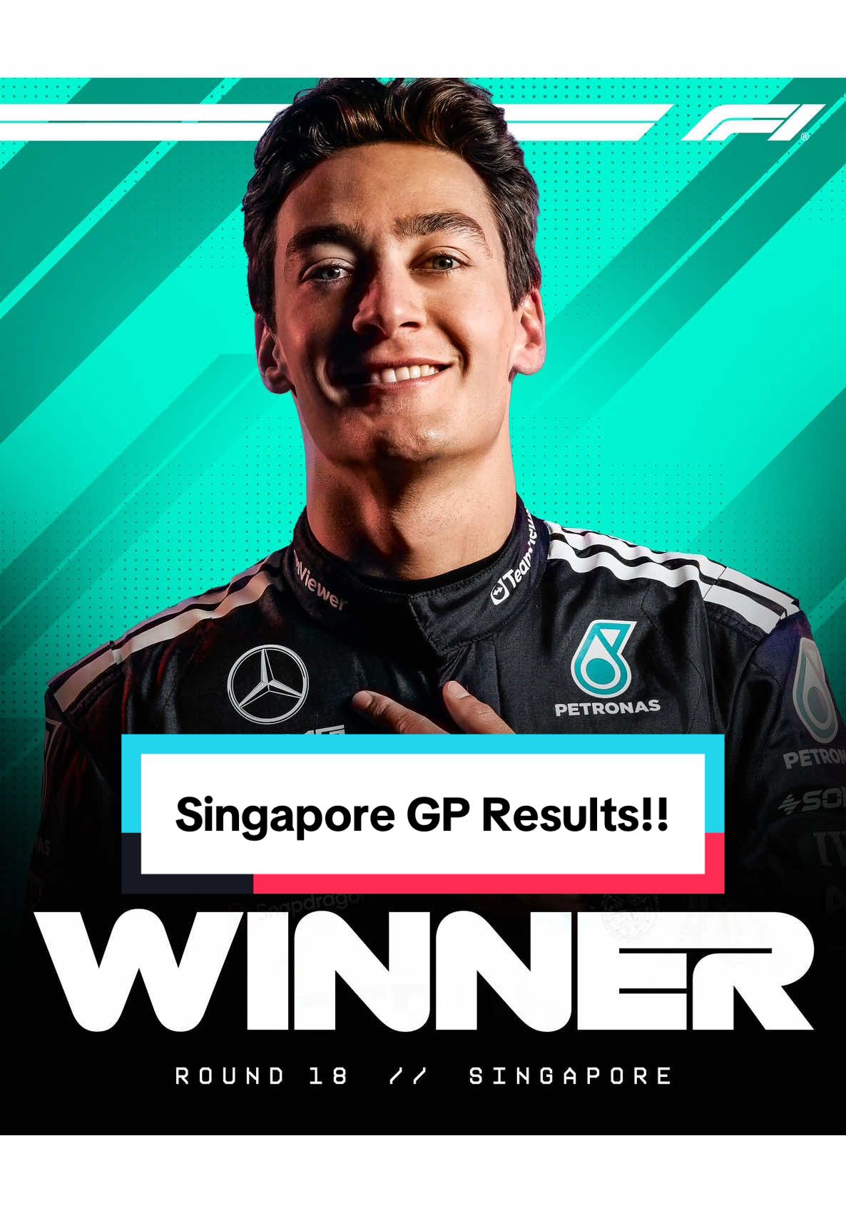 Singapore GP is over and George with the Win and McLaren got the Constructors. #singaporegp #georgerussell #f1 #f1tiktok #formula1 