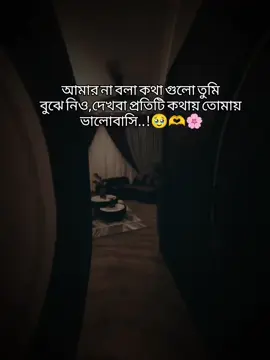 আমার না বলা কথা গুলো তুমি  বুঝে নিও,দেখবা প্রতিটি কথায় তোমায়  ভালোবাসি..!🥹🫶🌸#বাংলা #স্ট্যাটাস #foryou #foryoupage #tiktokbanglades 