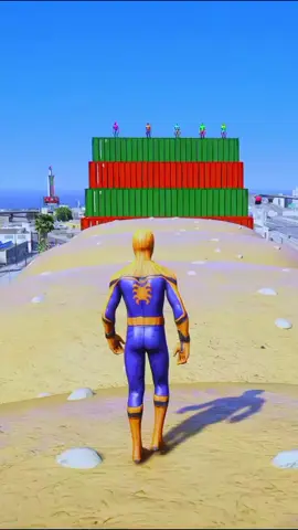 LightBlueSpiderMan Funny Jumps & Fails Euphoria Physics #spiderman #funny #gta5 #gta5_funny 
