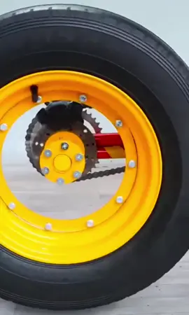 Making a motorbike from a broken car wheel P2.1. #mechanic #DIY #typ 