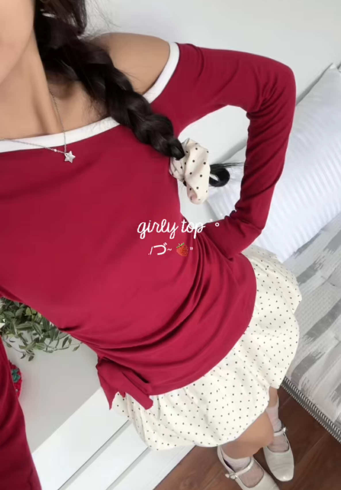 Mê đến độ có đủ 3 màu lun òiii 🍓 #girlyoutfit #aoxinh #goclamdep #xuhuong #fyp 