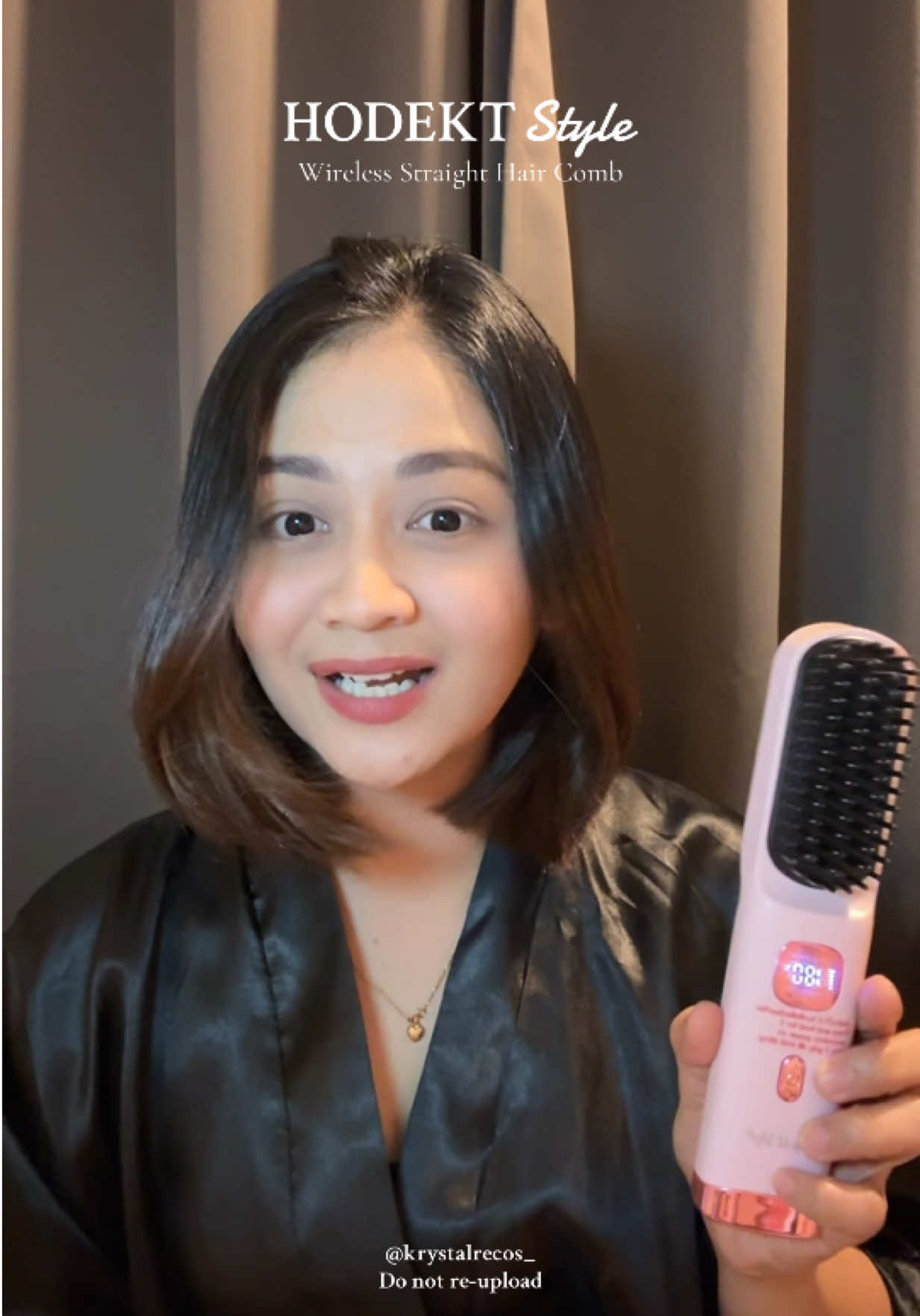 Replying to @R.a. No more bad hair days 🤗 #wirelesshaircomb #thermalbrush #hairstraightener #hodekt 