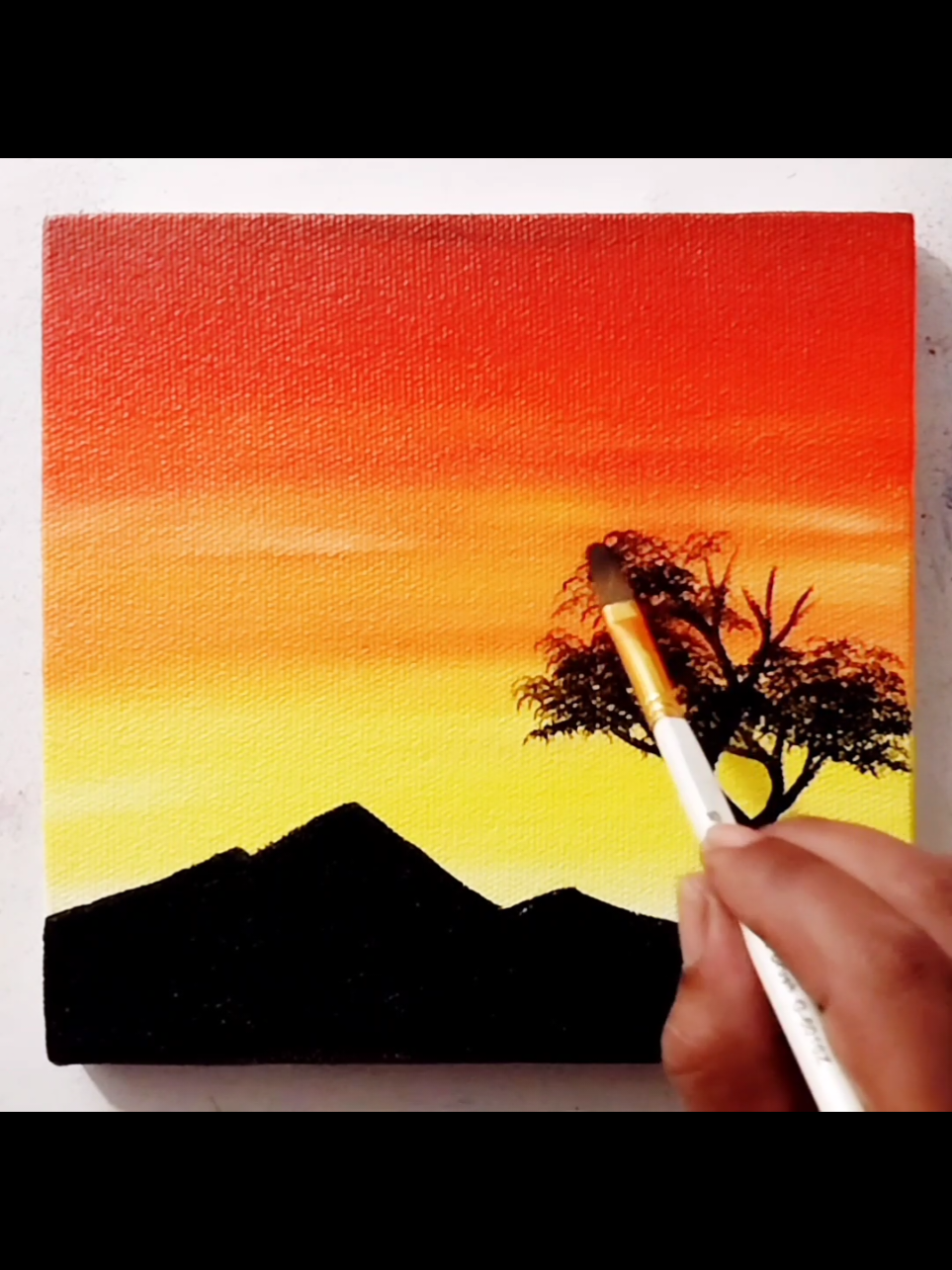 sunset painting #sunset #painting #artpainting #sunsetpainting 