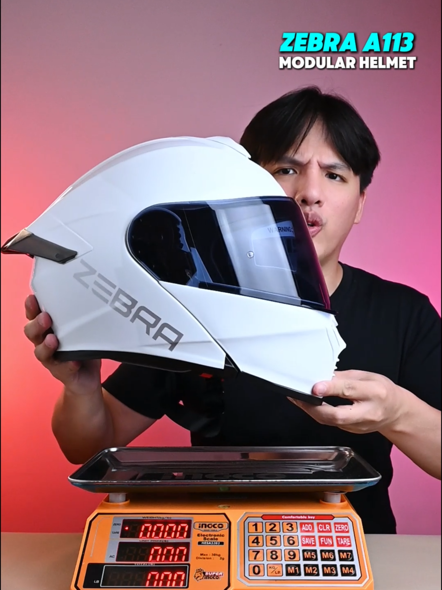 Motorcycle Modular Helmet Zebra A113 #motorcyclehelmet #helmet #modularhelmet