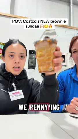 Rating Costco’s New Brownie Sundae with @Brianne #costcofinds #costcofood #costcoreview #browniesundae #foodreview 
