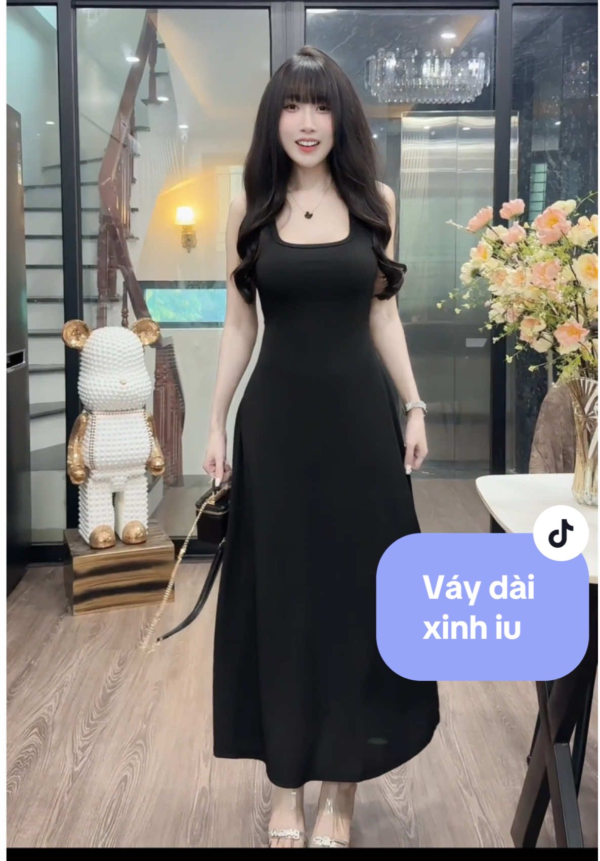 Em váy dài phom xuông dễ mang dễ mặc , dây đan lưng đẹp lắm ce ơii #vayxuong #vaybody #vayhaiday #vaydep #vayxinh 