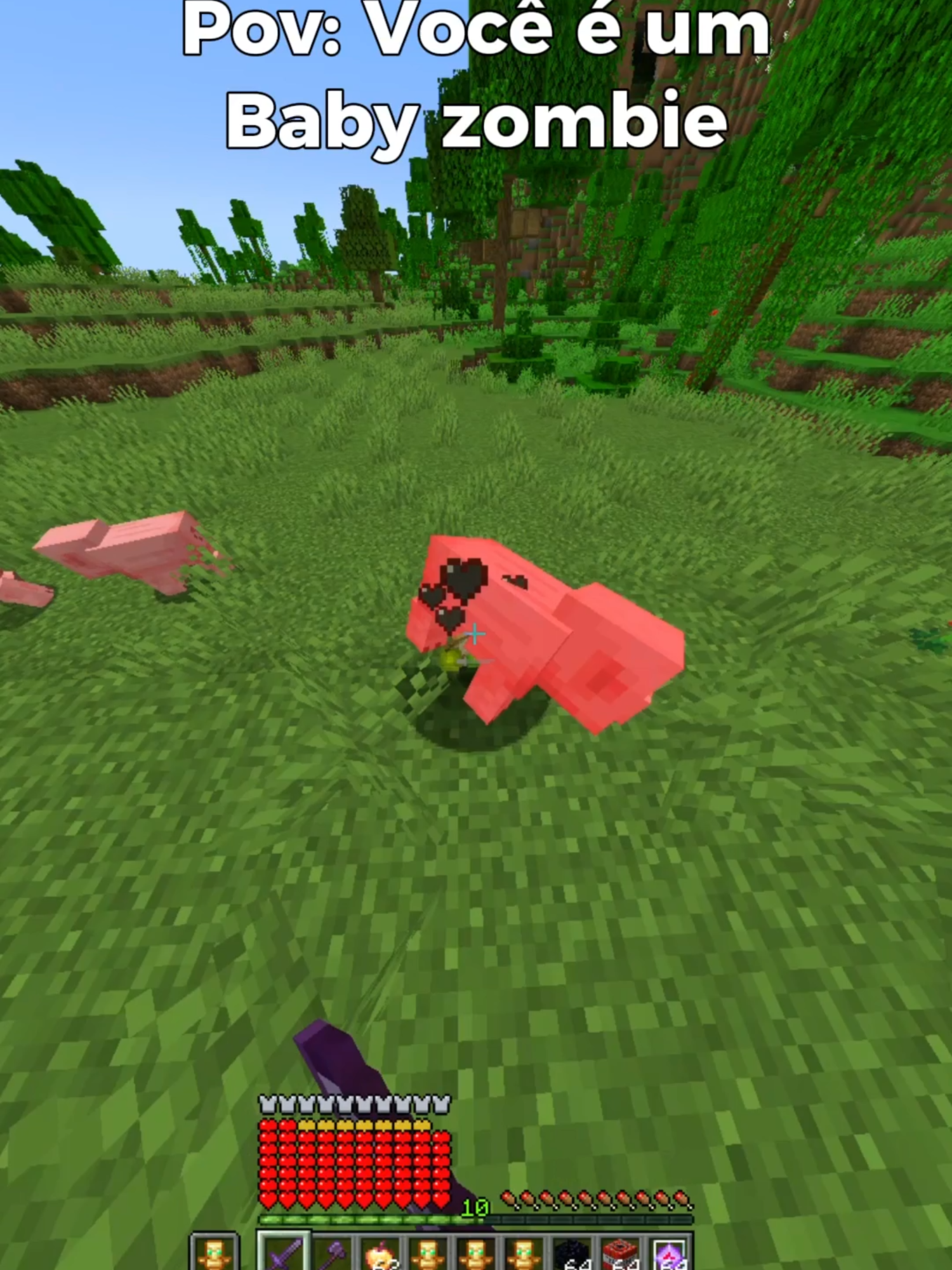 Baby zombie OP ☠ . #Minecraft #mine #minecraftmemes #viral