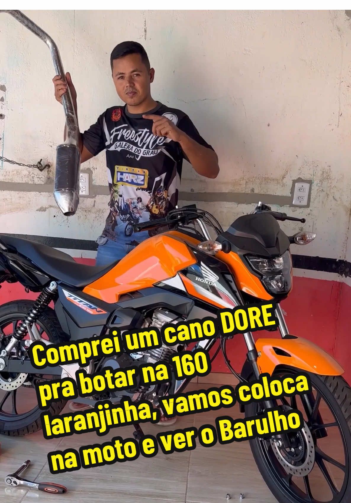 Comprei um DORE pra laranjinha🔥 #moto #titan160 #motos #viral 