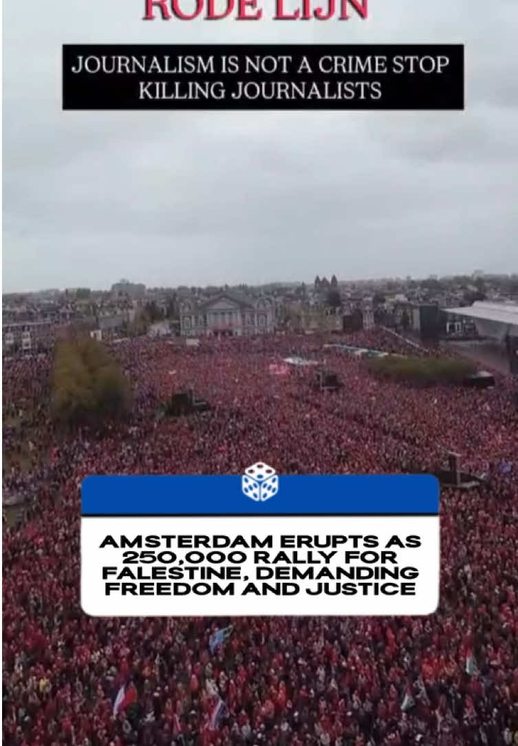 Amsterdam roared for Falestine today — 250,000 people of all ages and backgrounds flooding the streets with one message: Freedom and justice for Falestine. The voice of conscience cannot be silenced.
