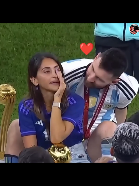 Messi with Antonela in football #messi #antonela #football #fyp #footballtiktok 