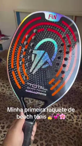 Minha primeira raquete 🥰🥰🥰 #beachtennis #raquete #primeiraraquete #totalbeachtennis 