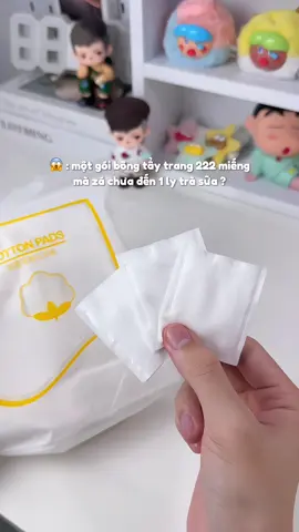 gói 222 miếng bông tẩy trang zá chỉ chưa đến 1 ly trà sữa 😱 #bongtaytrang #bongtaytrangquocdan #bongtaytrangcottonpads #cottonpads #duyyhungreview 