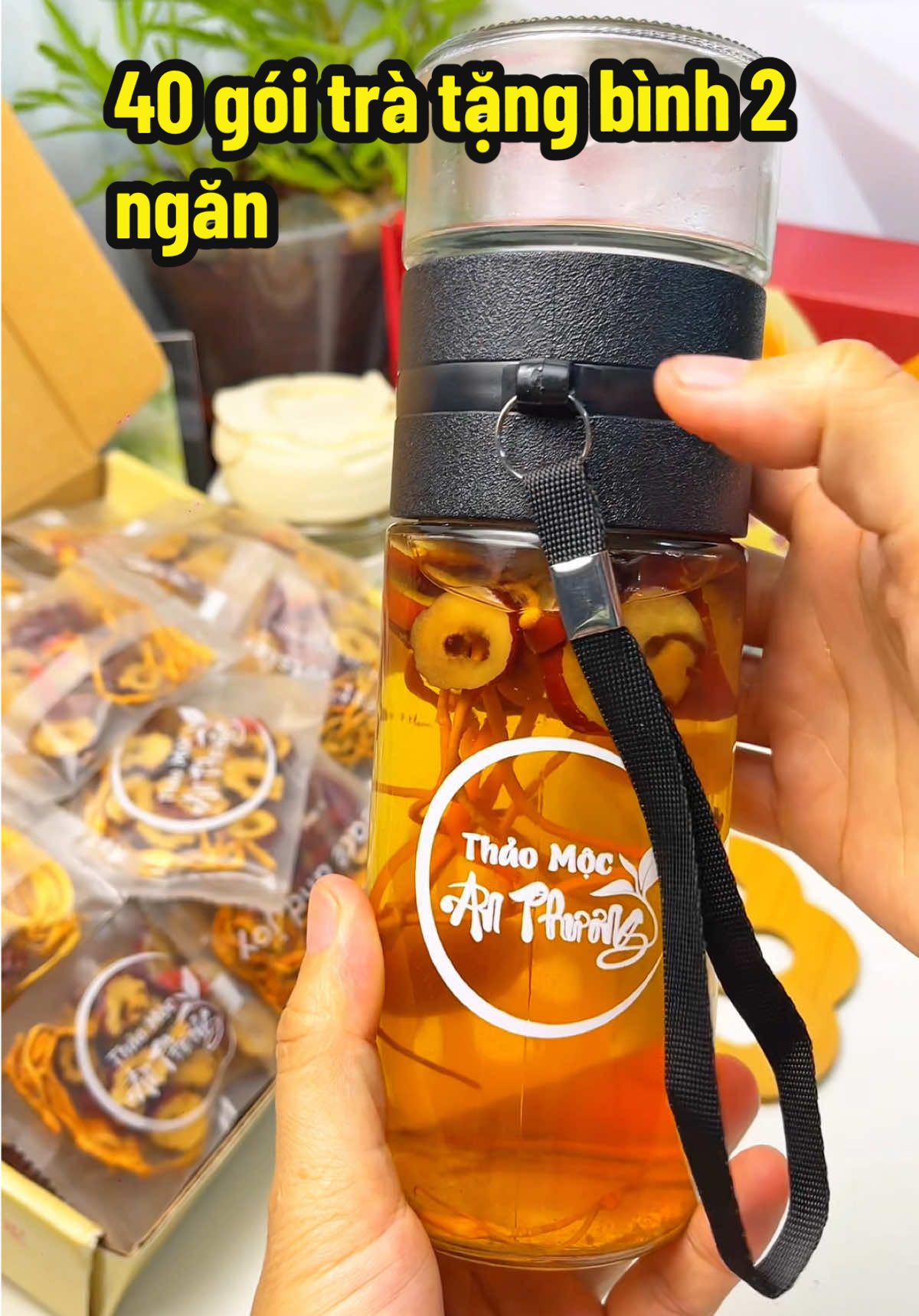 Hộp 30 gói tặng 10 gói và bình 2 ngăn#xuhuong #thịnhhanh #fyp 