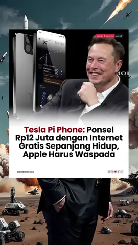Elon Musk menciptakan HP bernama Tesla pi phone  HP dengan harga 12juta tersebut memiliki fitur yg tidak ada di semua HP  di seluruh dunia yaitu fitur Internet Gratis Abadi 😭 jadi jika anda membeli HP tersebut. Ada akan mengunakan internet Starlink milik Elon Musk secara Gratis sepanjang hidup mu di HP yang di ciptakan oleh Elon Musk 👌 . . . #fyp #elonmusk #starlink #masukberanda #fyppppppppppppppppppppppp 