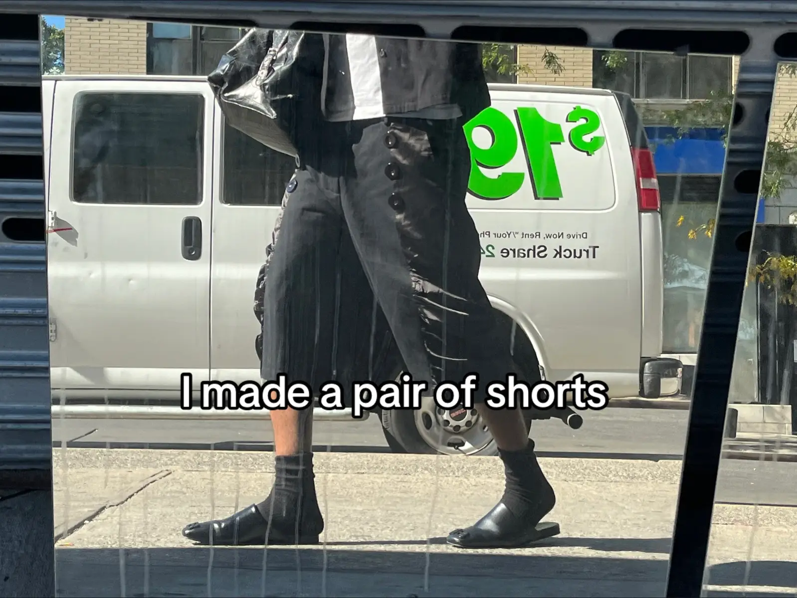 I made a pair of shorts #clothingbrand #streetwearbrand #commedesgarcons 
